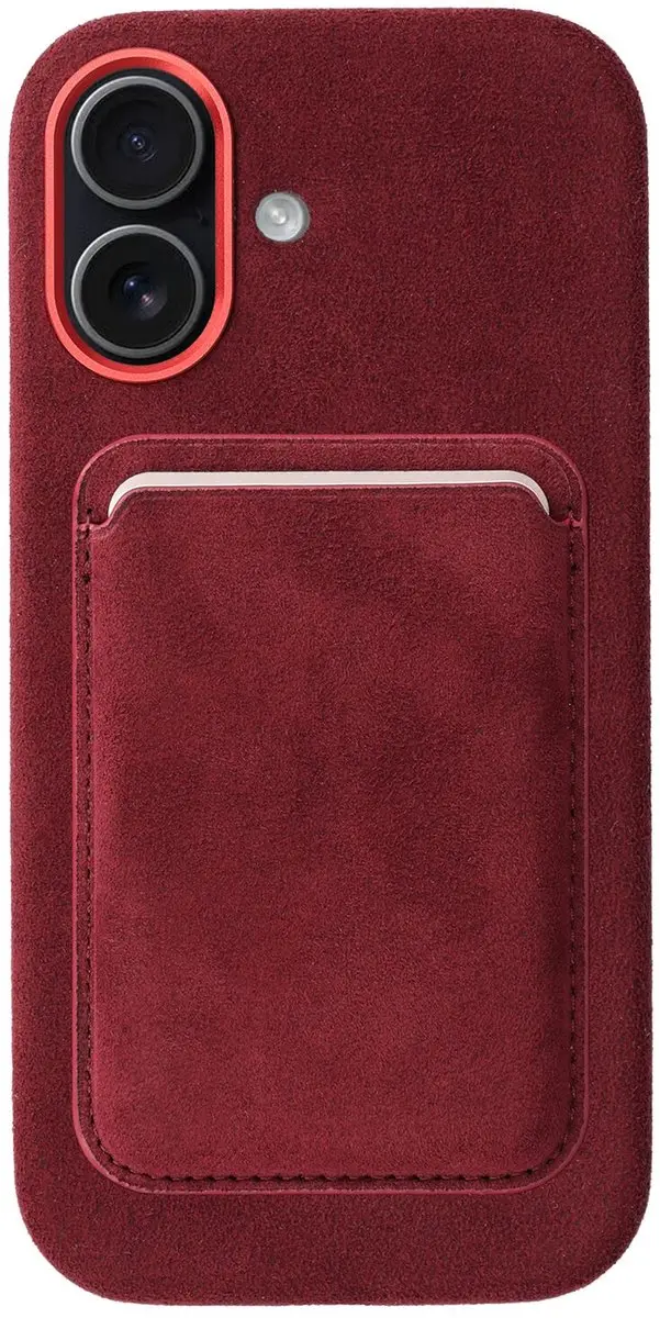 Rosso Avanti Hoesje Geschikt voor Apple iPhone 17 met Magnetische Kaarthouder