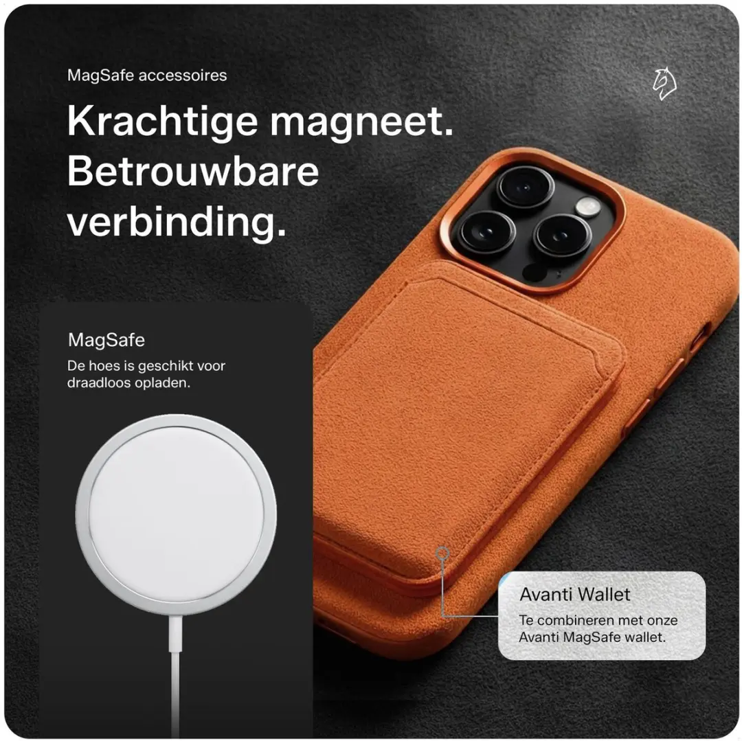 Rosso Avanti Hoesje iPhone 17 Pro - 3 Pasjes - Oranje - MPN 253704