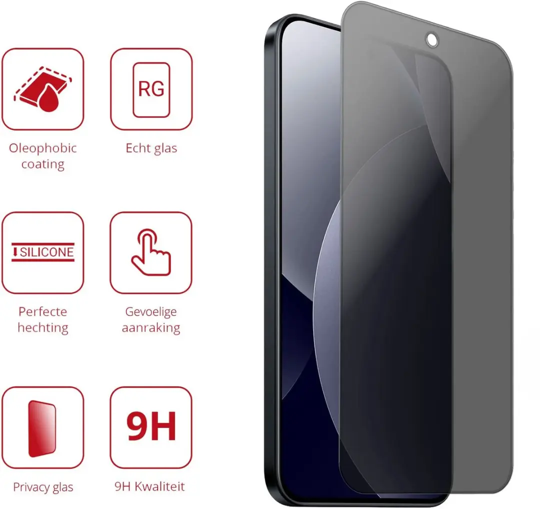 Rosso Privacy Screen Protector Xiaomi Redmi Note 15 Pro 5G - 9H Glas