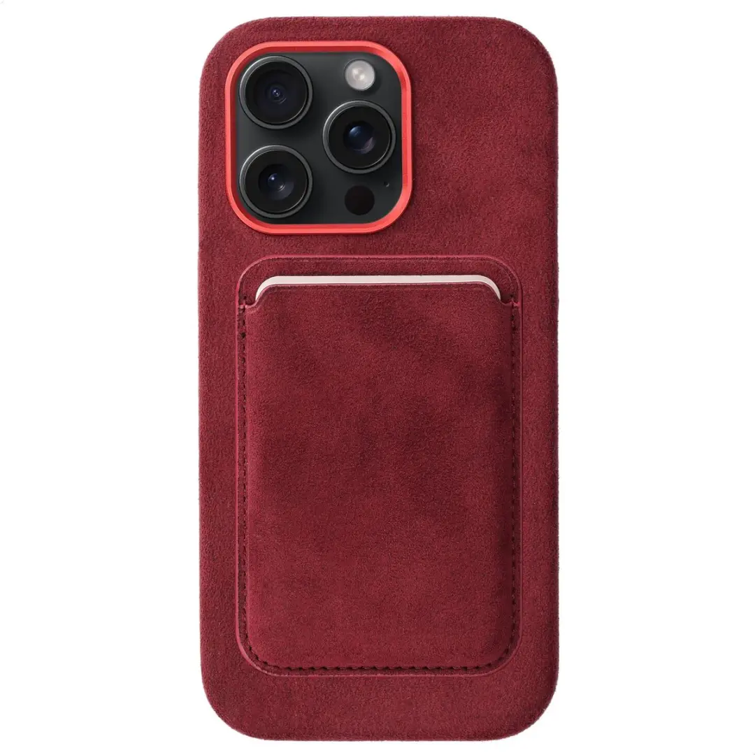 Rosso Avanti Hoesje Geschikt voor Apple iPhone 14 Pro Max met Magnetische Kaarth