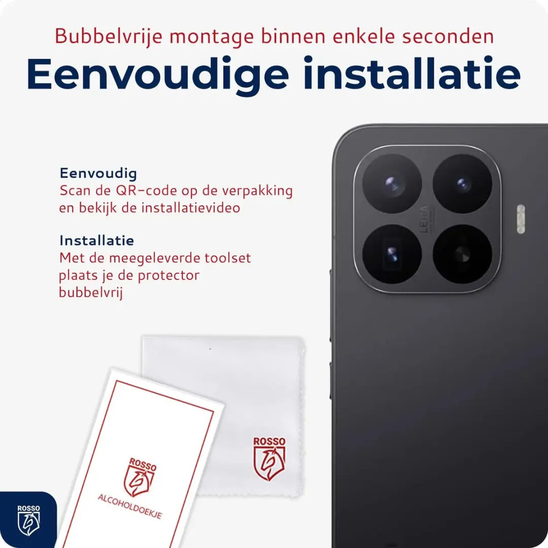 Rosso Camera Protector Xiaomi 17T Pro - Ultra Dun Glas - Zwart
