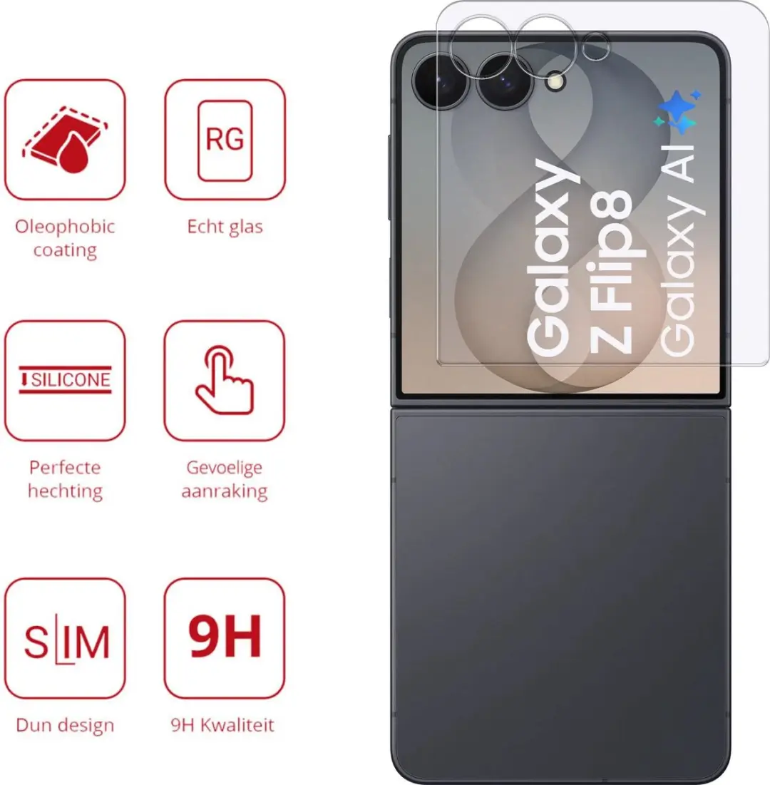 Rosso Screen Protector Samsung Galaxy Z Flip8 - 9H Tempered Glass