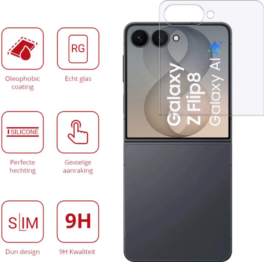 Rosso Screen Protector Samsung Galaxy Z Flip8 - 9H Tempered Glass