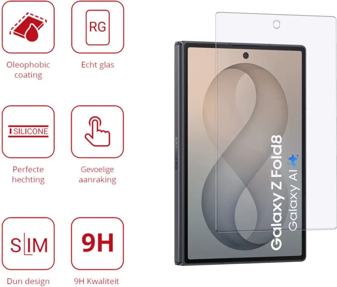 Rosso Screen Protector Samsung Galaxy Z Fold8 - 9H Tempered Glass