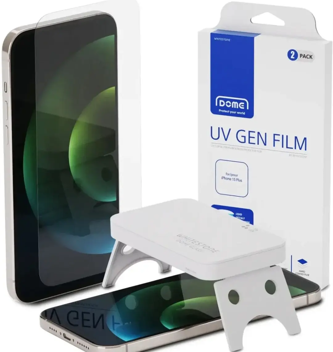 Whitestone iPhone 15 Pro UV-Licht Screen Protector