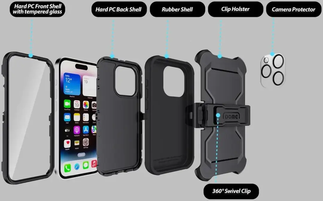 Whitestone Aegis Hoesje iPhone 15 Pro - Zwart