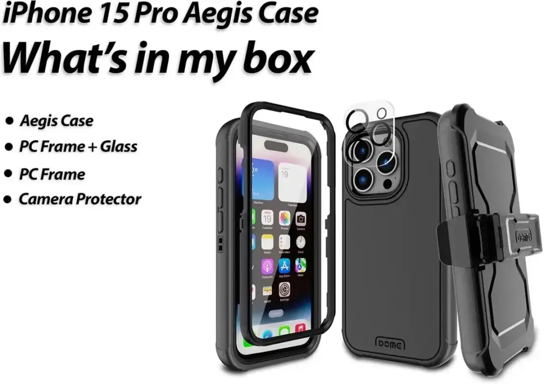 Whitestone Aegis Hoesje iPhone 15 Pro - Zwart