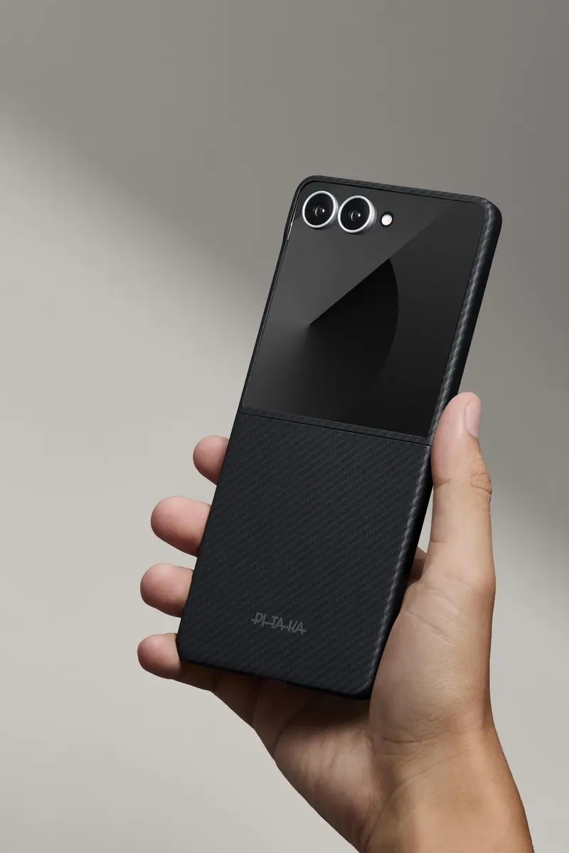 Pitaka Edge Case Samsung Galaxy Z Flip8 FBFLIP8 - MagSafe - Aramidevezel - Black Grey