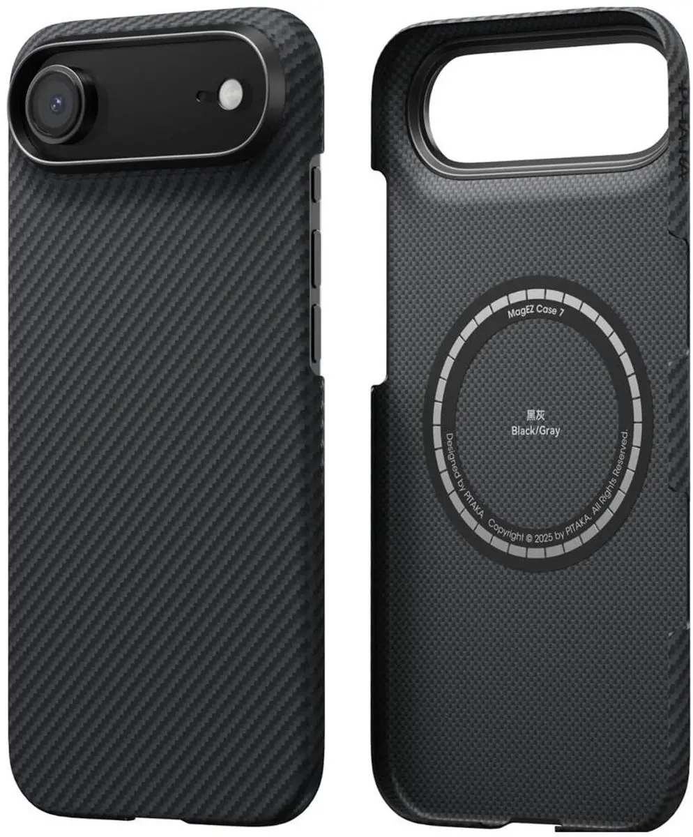 Pitaka Ultra Slim Hoesje iPhone Air KI1701BA - MagSafe - Aramidevezel - Zwart - afbeelding 6 van 6