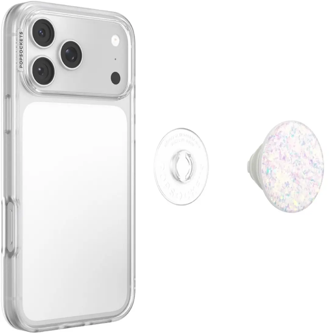 PopSockets PopTop Iridescent Confetti White - Telefoonbutton