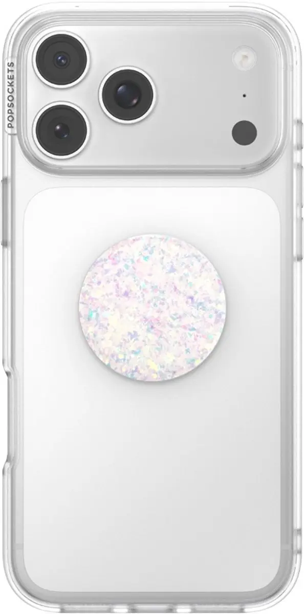 PopSockets PopTop Iridescent Confetti White - Telefoonbutton