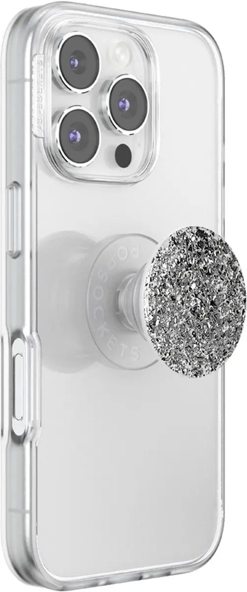 PopSockets PopTop Confetti Foil Silver - Telefoonbutton