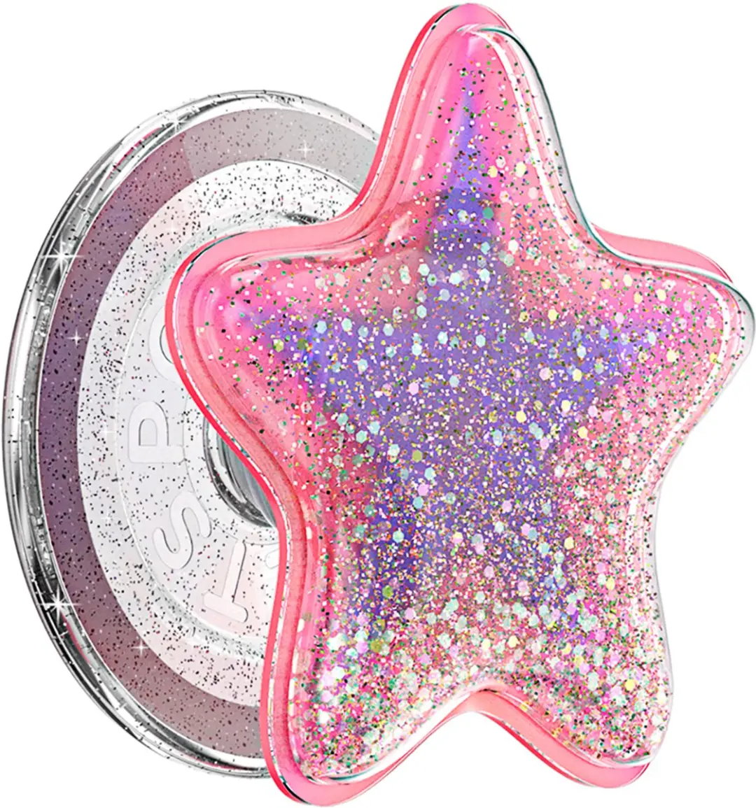 PopSockets, Smartphone PopGrip Premium MagSafe Glitter Ster Effect, Roze