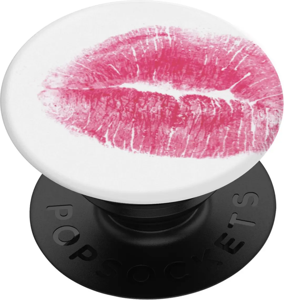 PopSockets, Popgreep voor smartphones Standaardontwerp Muah, Zwart