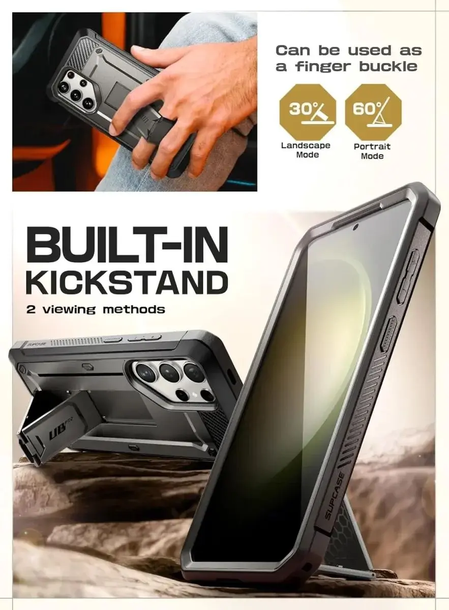 Supcase i-Blason Unicorn Beetle Pro Case Samsung Galaxy S24 Ultra - Lichtgrijs - afbeelding 6 van 6