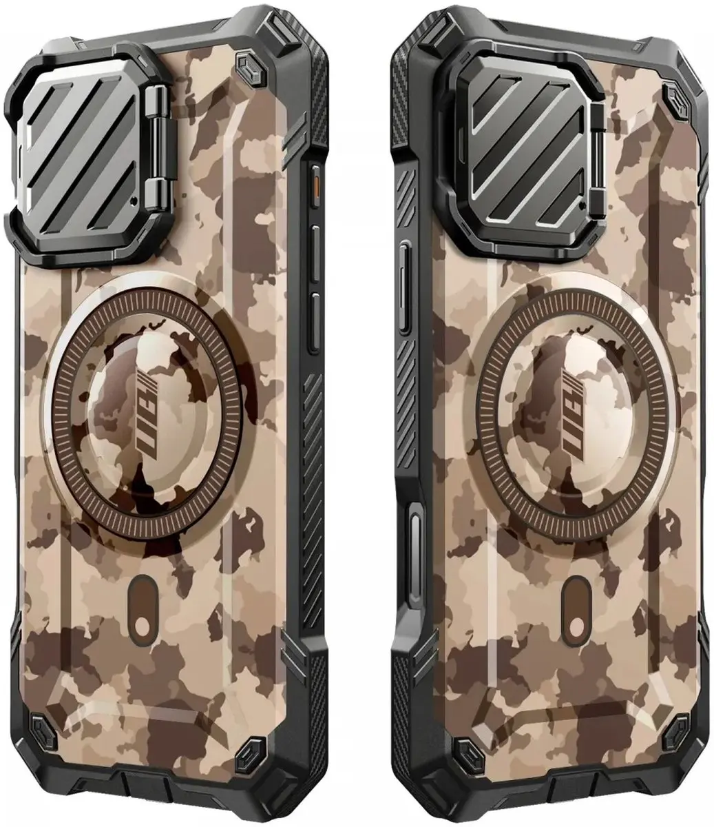 Supcase UB Pro MagXT Hoesje iPhone 16 Pro Max - Camo Bruin