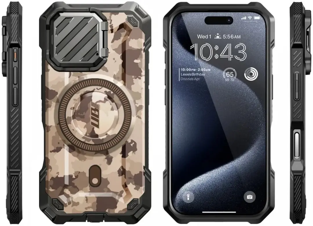 Supcase UB Pro MagXT Hoesje iPhone 16 Pro Max - Camo Bruin
