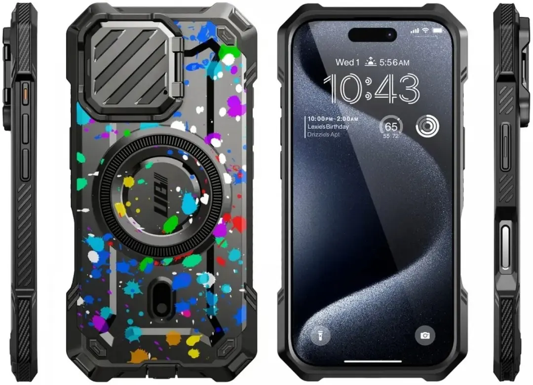 Supcase UB Pro MagXT Hoesje iPhone 16 Pro Max - Camera Protector - MagSafe - Zwart - afbeelding 4 van 6