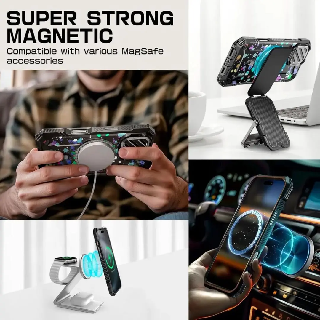 Supcase UB Pro MagXT Hoesje iPhone 16 Pro Max - Camera Protector - MagSafe - Zwart - afbeelding 6 van 6