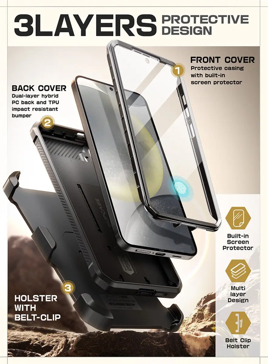 Supcase UB Pro Hoesje 13186 - Samsung Galaxy S25 - Zwart