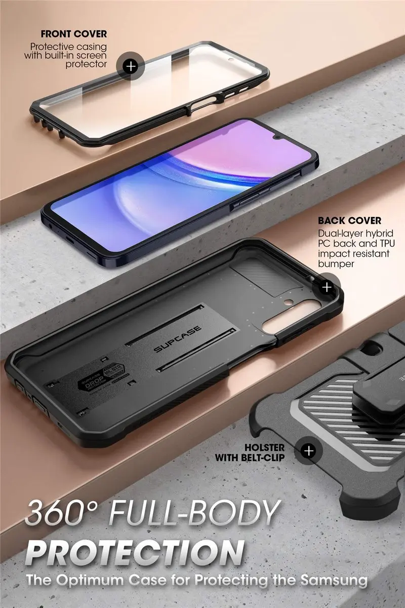 Supcase i-Blason Unicorn Beetle Pro Case Samsung Galaxy A15 - Zwart - afbeelding 6 van 6
