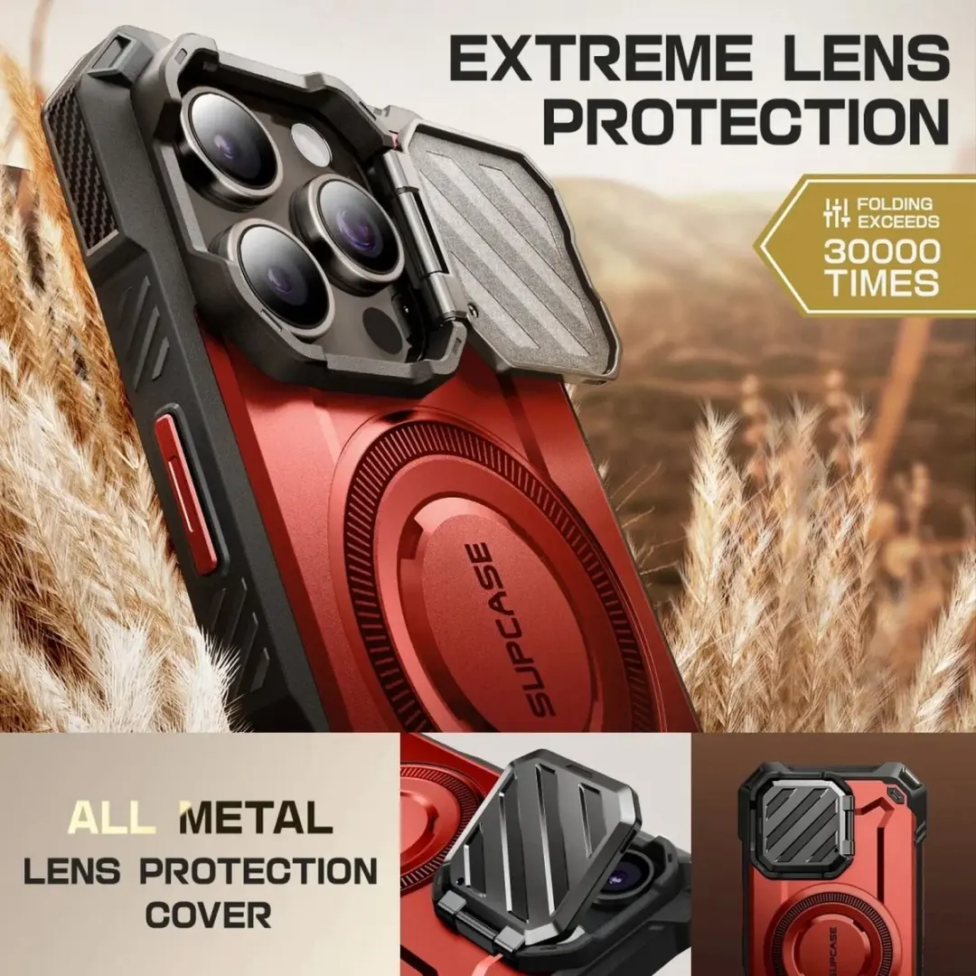 Supcase UB Pro MagXT Hoesje iPhone 16 Pro - Rood - MagSafe