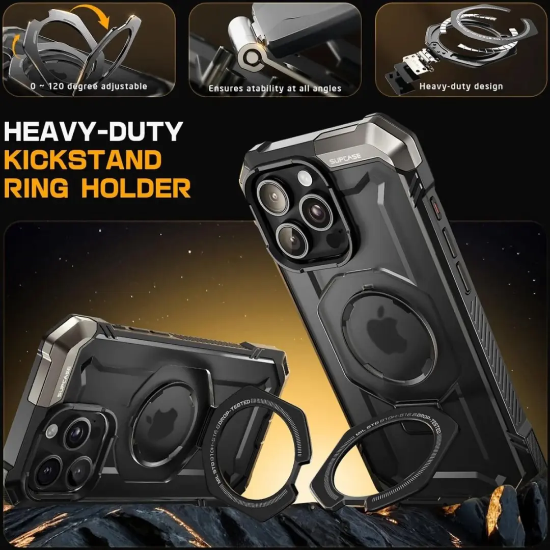 Supcase Unicorn Beetle Grip Hoesje iPhone 16 Pro Max - MagSafe - Zwart