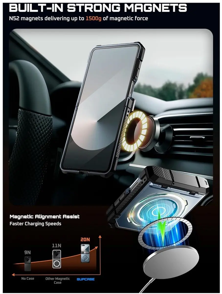 Supcase UB Grip Hoesje Samsung Galaxy Z Flip 7 - Blauw - afbeelding 6 van 6