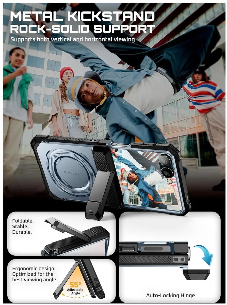 Supcase UB Grip Hoesje Samsung Galaxy Z Flip 7 - Blauw