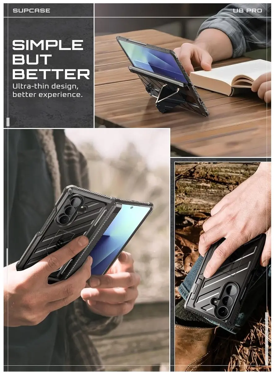 Supcase UB Pro Case Samsung Galaxy Z Fold 7 - Zwart - 13541 - afbeelding 6 van 6