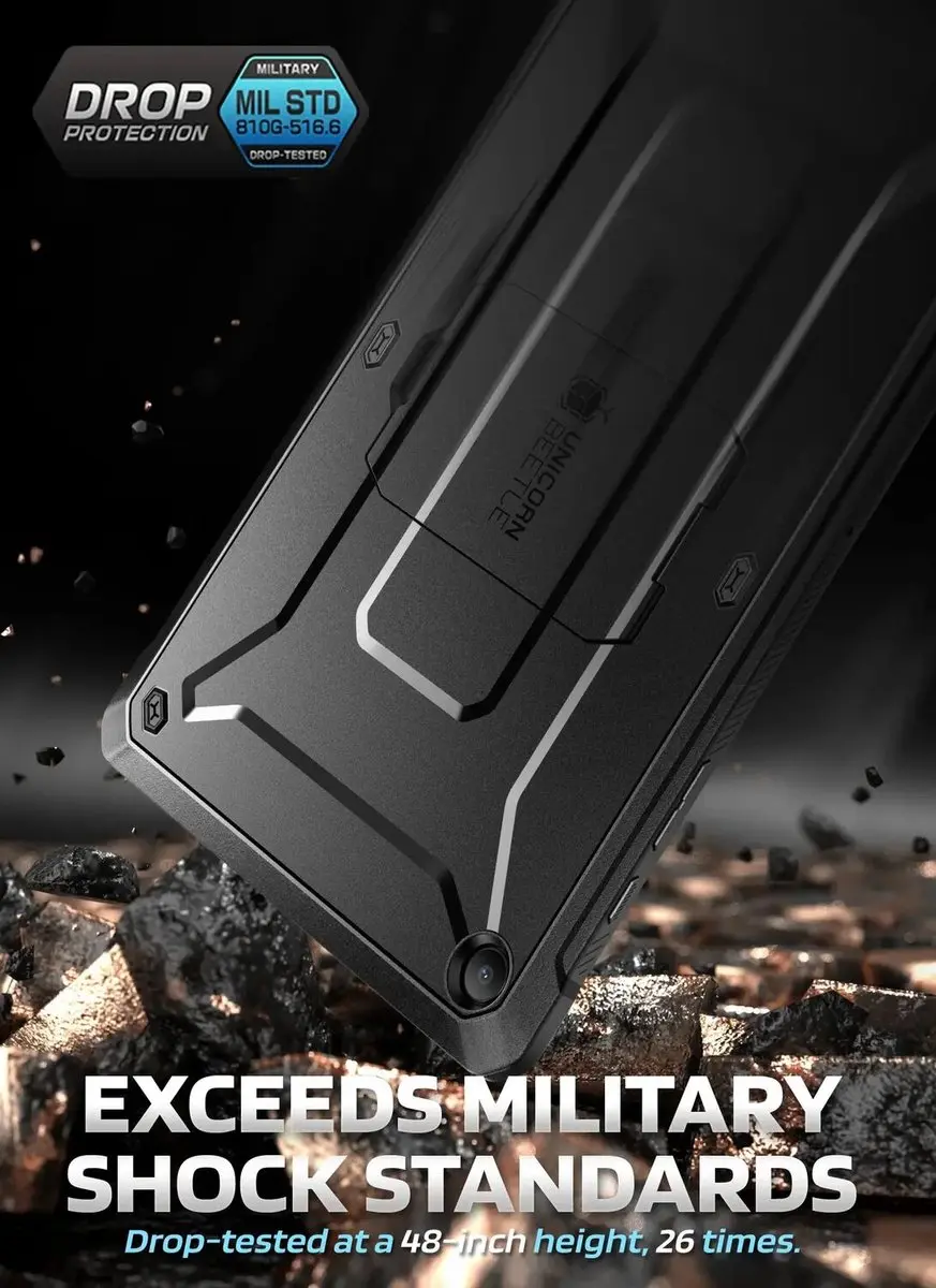 Supcase Unicorn Beetle Pro Hoes Samsung Galaxy Tab A11 Plus - Zwart