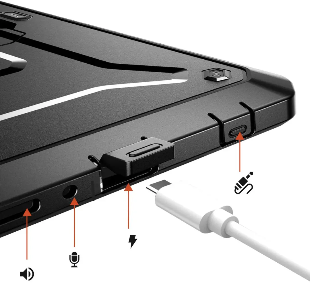 Supcase Unicorn Beetle Pro Hoes Samsung Galaxy Tab A11 Plus - Zwart