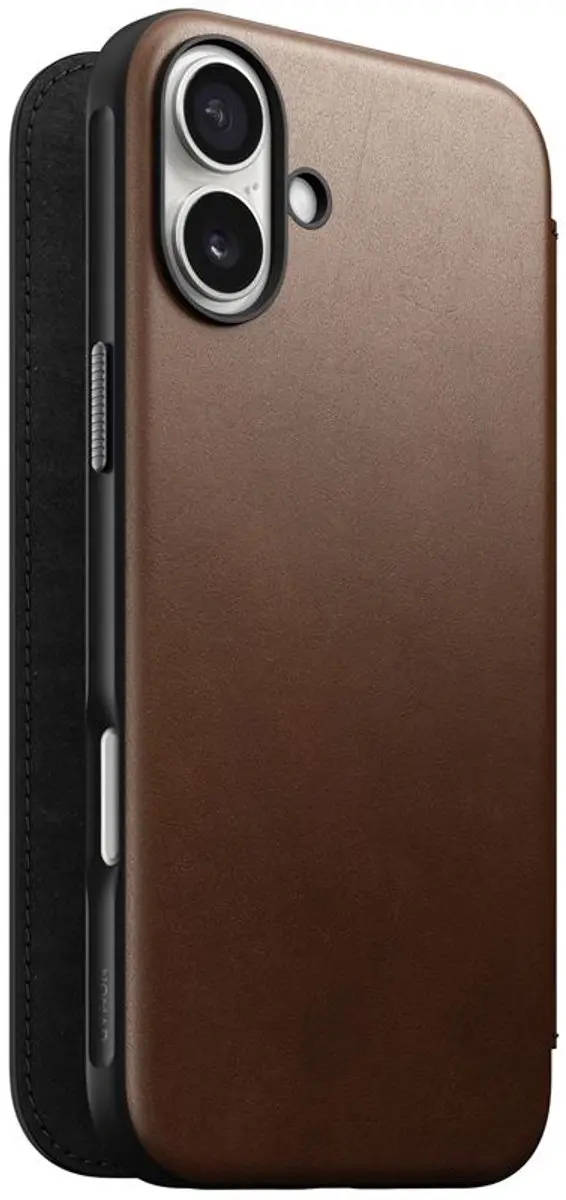 NOMAD Modern Leather Mag Folio NM01681885 - iPhone 16 Plus - 3 Pasjes - Bruin - afbeelding 3 van 6