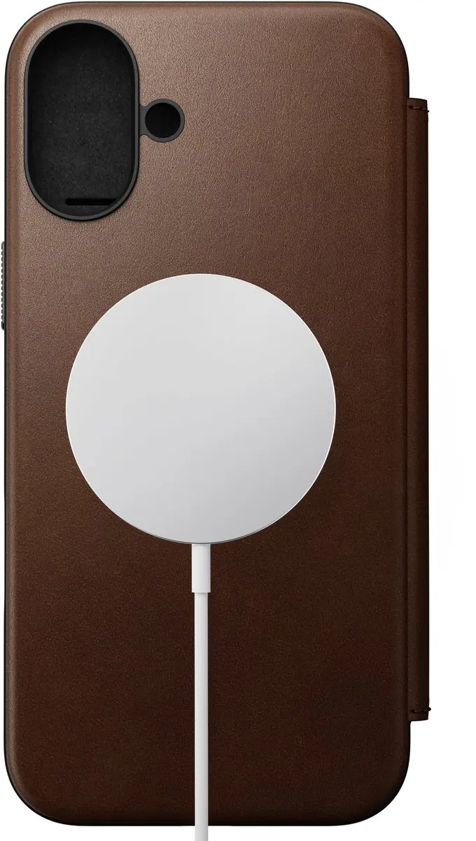 NOMAD Modern Leather Mag Folio NM01681885 - iPhone 16 Plus - 3 Pasjes - Bruin - afbeelding 5 van 6