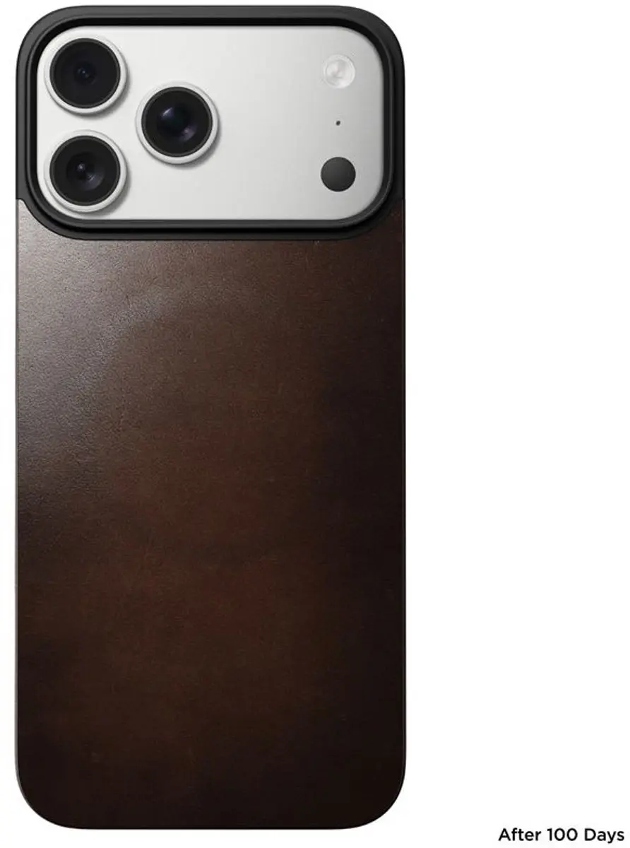 NOMAD Magnetische Horween Lederen Back iPhone 17 Pro 114625118E8E - Bruin