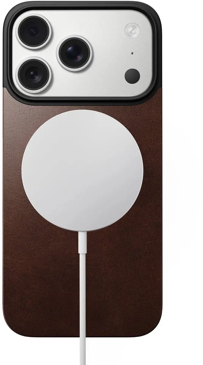 NOMAD Magnetische Horween Lederen Back iPhone 17 Pro 114625118E8E - Bruin