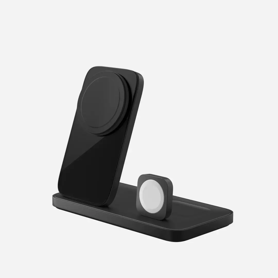 NOMAD Stand One Max 1B4101114L4L Draadloze Oplader - 25W - 3 Outputs - Zwart - afbeelding 2 van 6