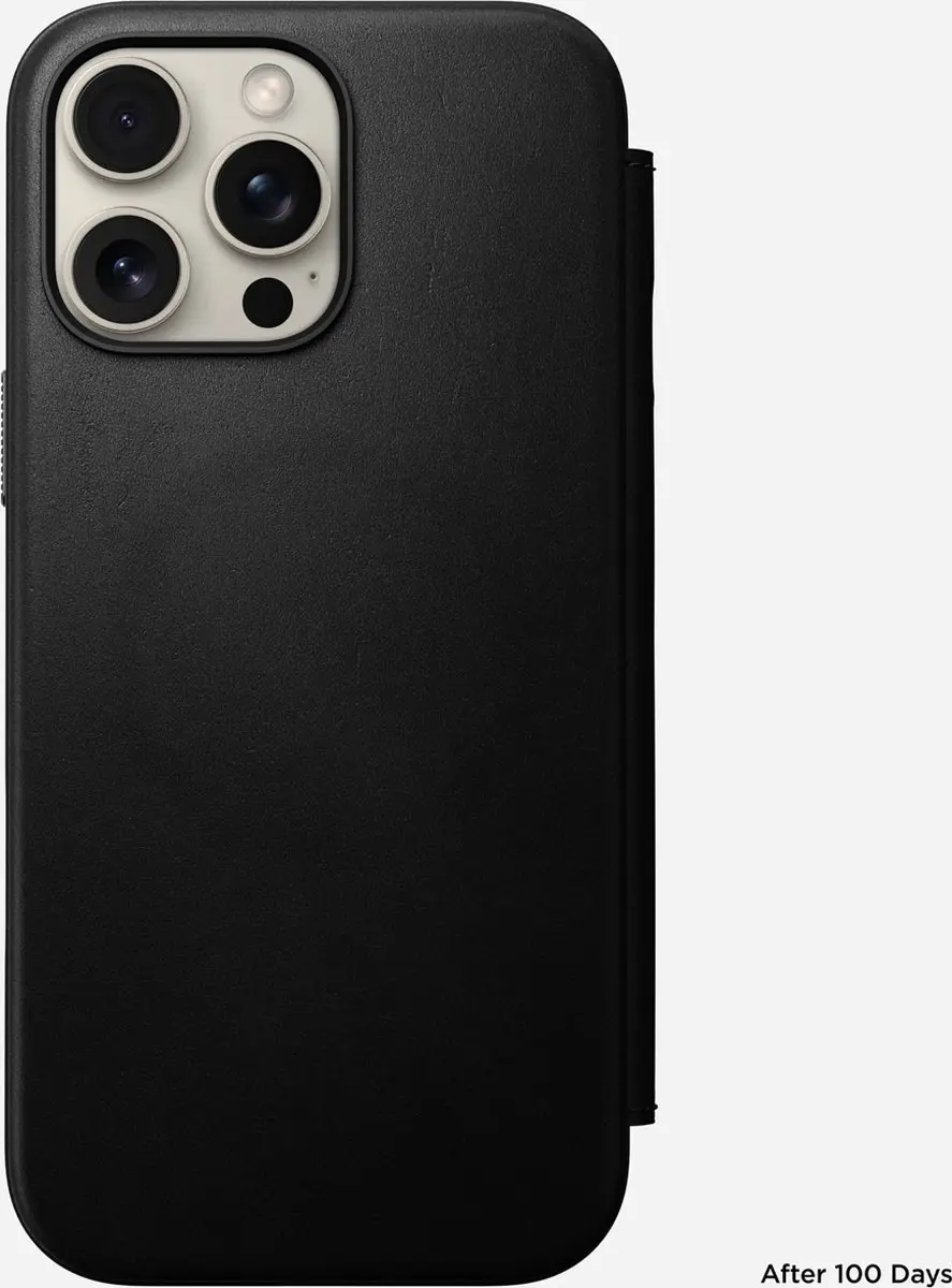 NOMAD NM01675785 Hoesje iPhone 16 Pro Max - Echt Leer Zwart - afbeelding 4 van 6