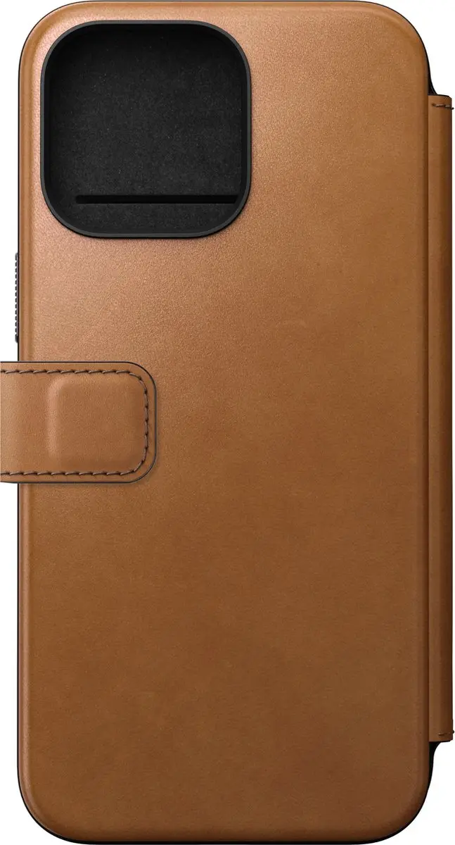 NOMAD Modern Leather Folio 114673118I8I - iPhone 15 Pro Max Hoesje - 3 Pasjes - Bruin