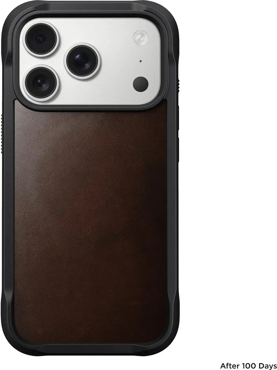 NOMAD Horween Rugged Hoesje iPhone 17 Pro 114709118E8E - Bruin