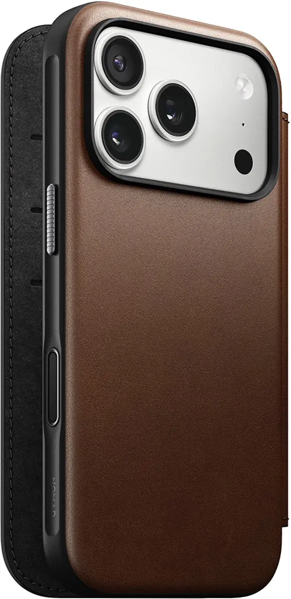 NOMAD Modern Lederen Folio iPhone 17 Pro NM014186858 - Bruin