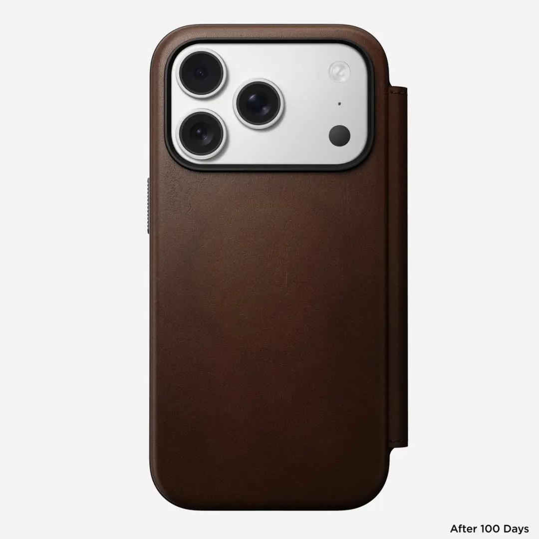 NOMAD Modern Lederen Folio iPhone 17 Pro NM014186858 - Bruin