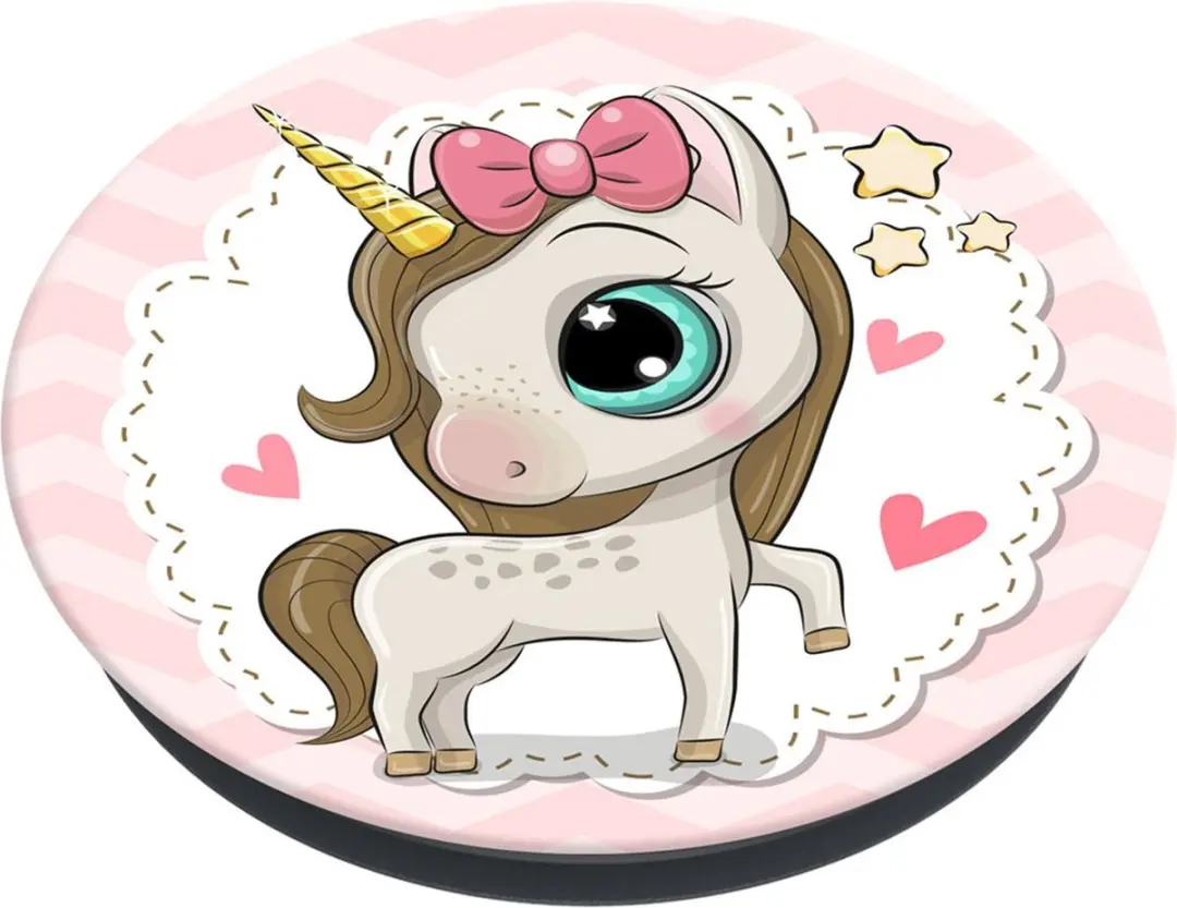 PopSockets PopGrip Basic Unicorn Pony - Roze - afbeelding 4 van 6
