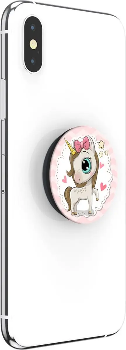 PopSockets PopGrip Basic Unicorn Pony - Roze - afbeelding 2 van 6