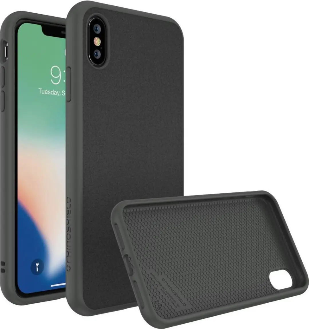 RhinoShield SolidSuit Microfiber iPhone XS Max Hoesje Zwart