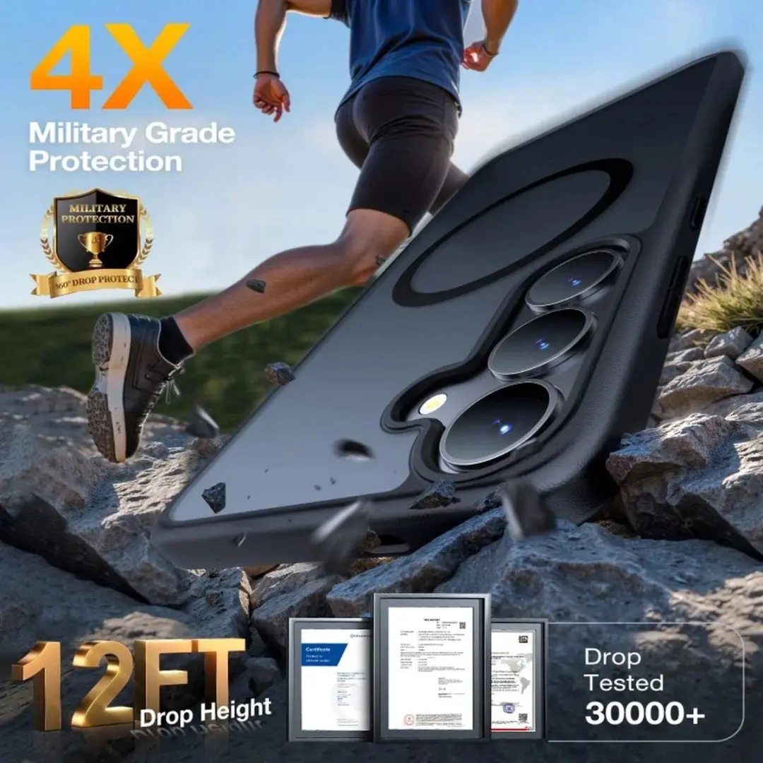 Torras Guardian Magnetic Hoesje Samsung Galaxy S26 - Matte Zwart