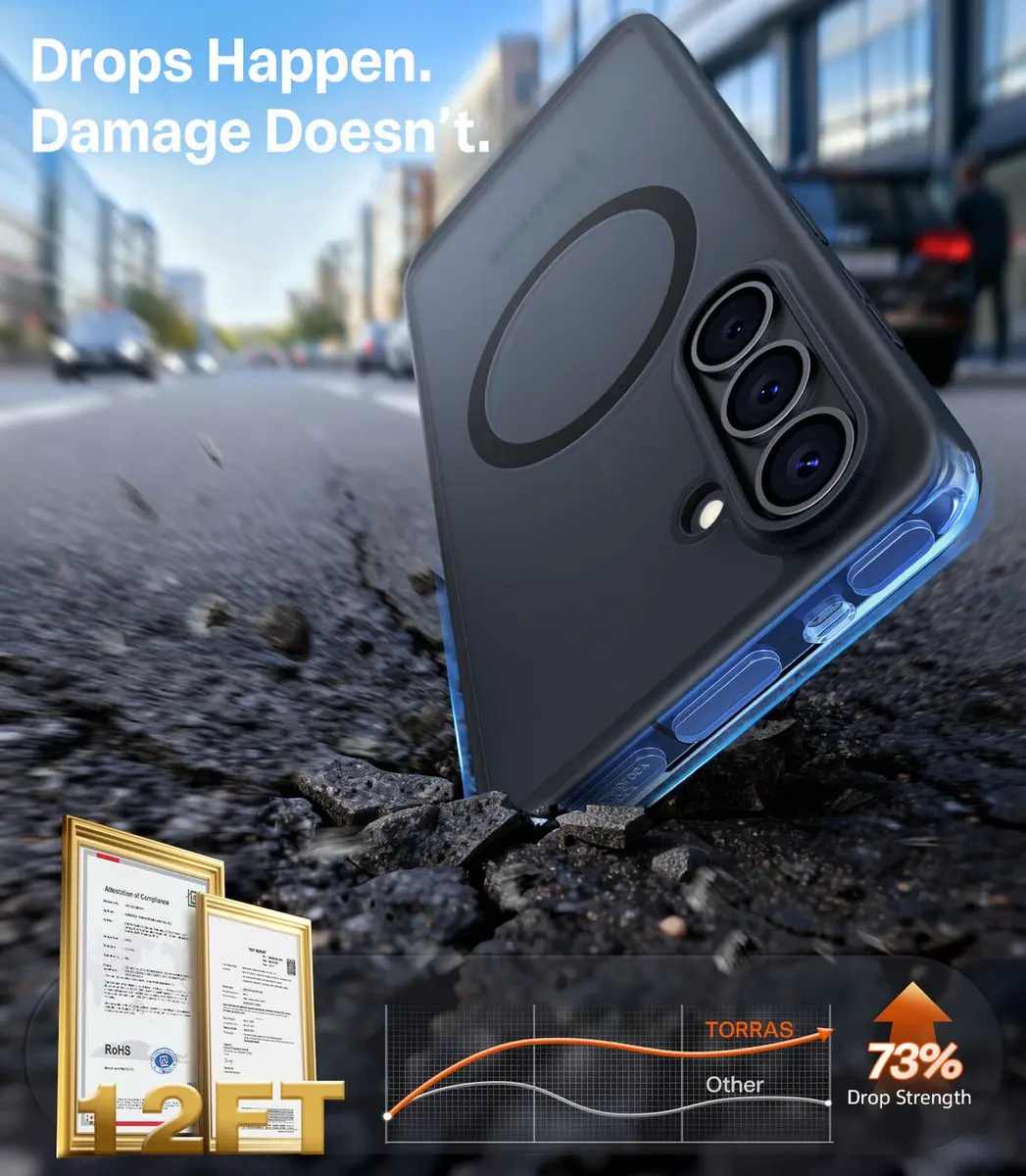 Torras Guardian Magnetic Hoesje Samsung Galaxy S26 - Matte Zwart