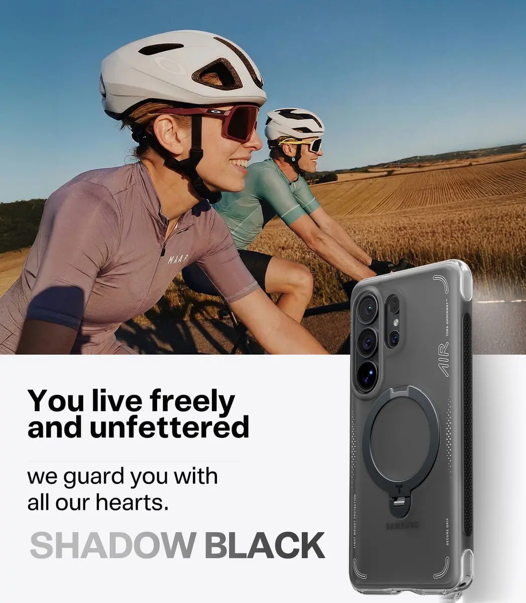 Torras Ostand Q3 Air Spin Hoesje - Samsung Galaxy S26 Ultra - Zwart
