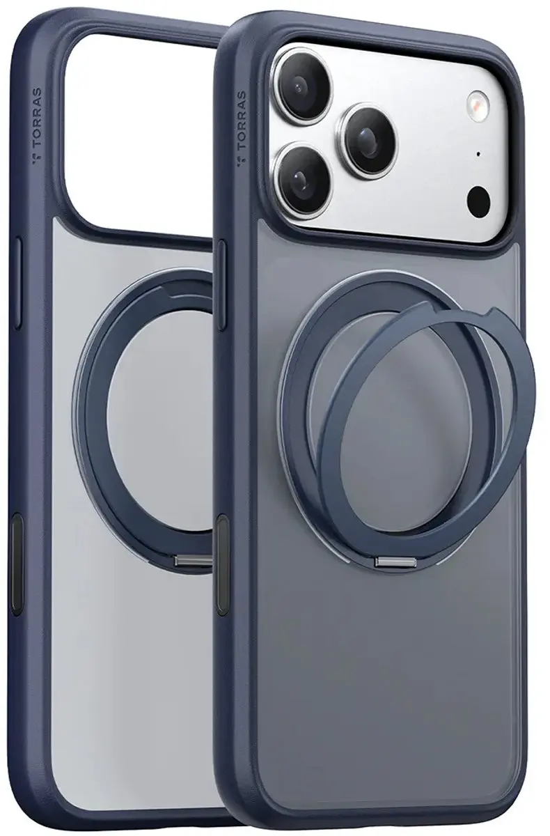 Torras UPro Ostand Pro Hoesje iPhone 17 Pro Max - MagSafe Blauw
