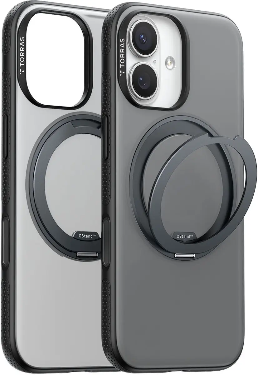 Torras Fitness Hoesje iPhone 17 - MagSafe 360° Draaibaar - Militaire Bescherming - Zwart - afbeelding 6 van 6